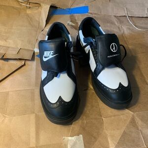 Nike Black and White Wingtip loafers